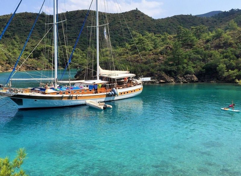 28 Mt Gulet with 8 Cabins for 16 Persons in Bodrum