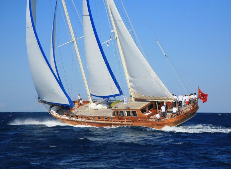 29 Mt Gulet with 8 Cabins for 16 Persons in Bodrum